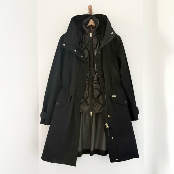 Woolrich black Galena 3-in-1 Parka down waterproof coat with puffer vest - Large - Picture 15 of 16